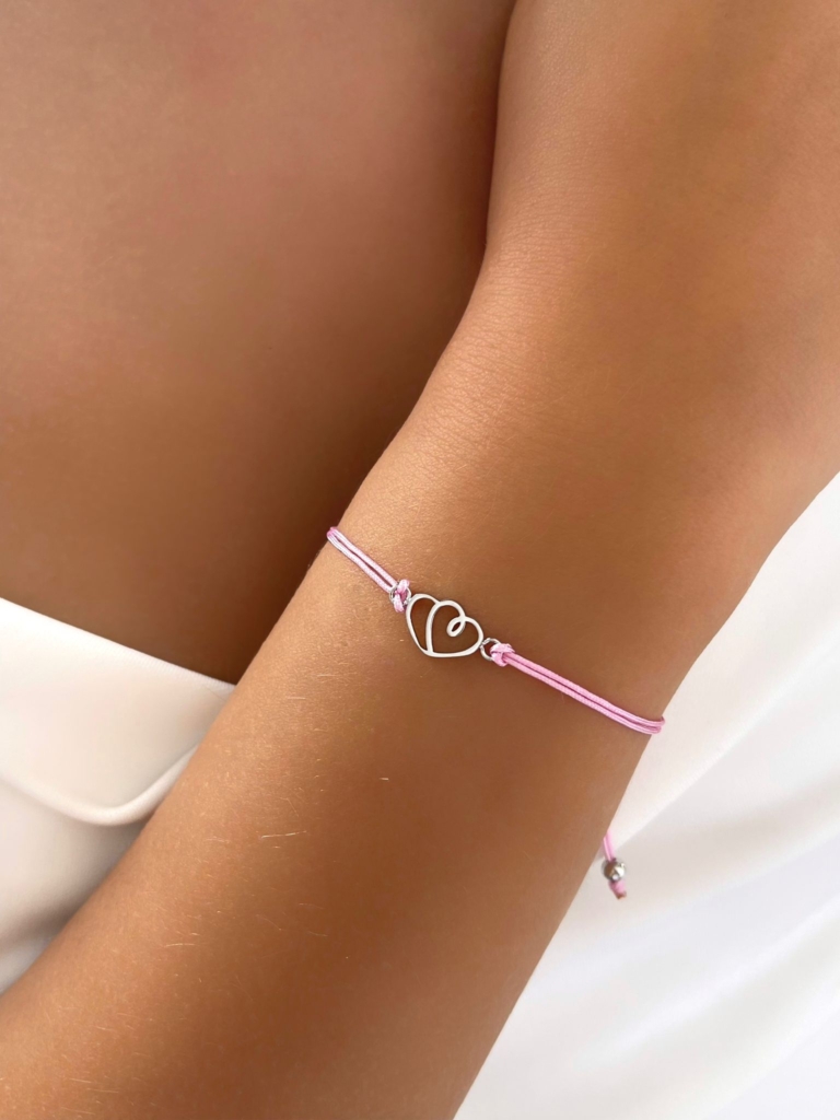 Bransoletka rodowana z logo Coralove