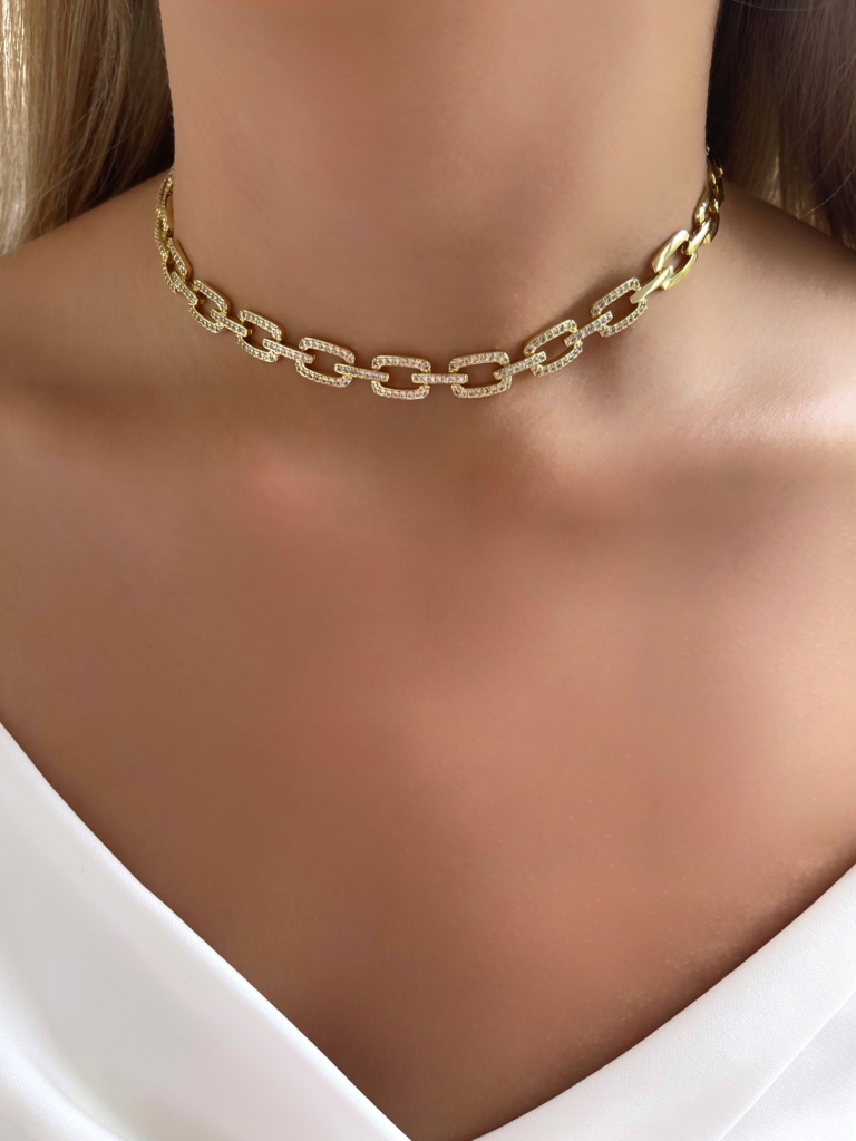 Naszyjnik choker ze stali chirurgicznej