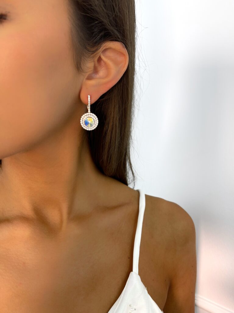 Kolczyki Swarovski AB ze stali szlachetnej