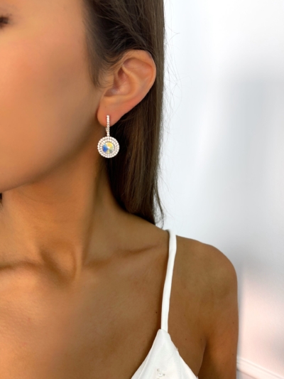 Kolczyki Swarovski AB ze stali szlachetnej