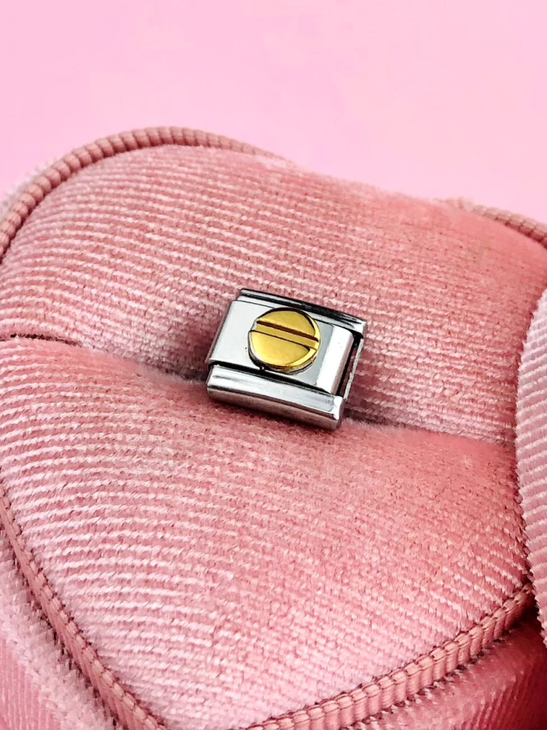 Charms do bransoletki modułowej srebrny ze stali chirurgicznej