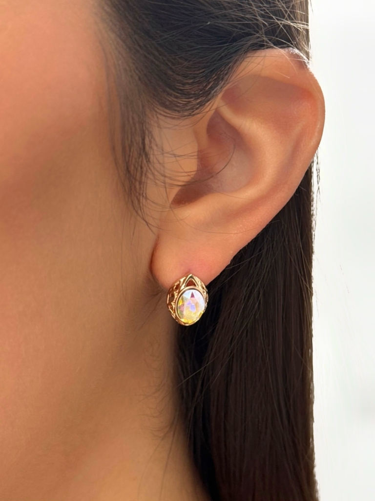 Kolczyki łezki Swarovski ze stali szlachetnej